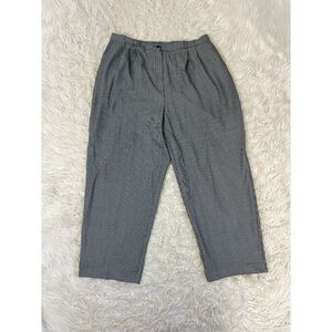 Liz Baker Women's Plus Size 20W Black & White Houndstooth High Rise USA Vintage